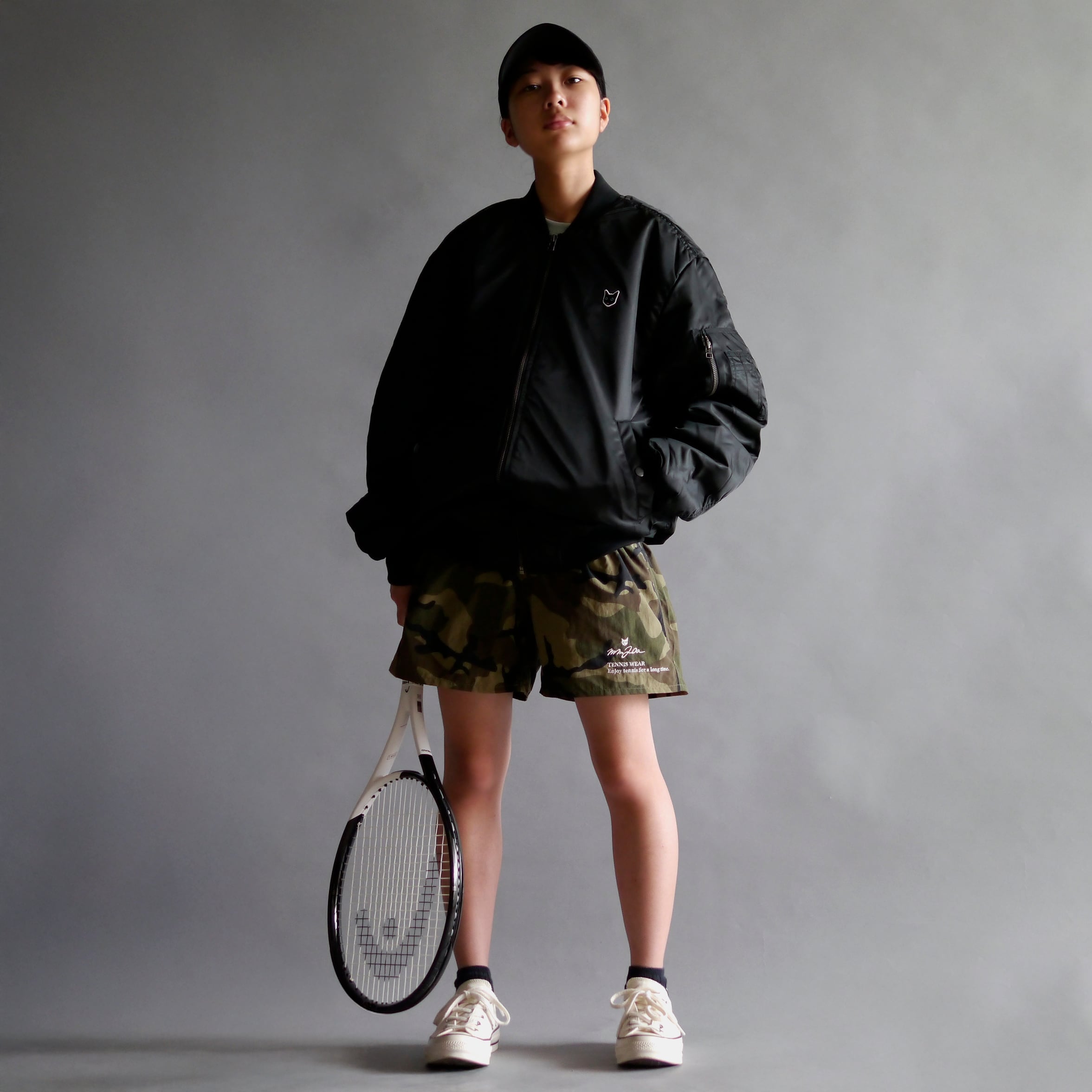 黒猫.MA-1ジャケット_ブラック | MM20a TENNIS WEAR