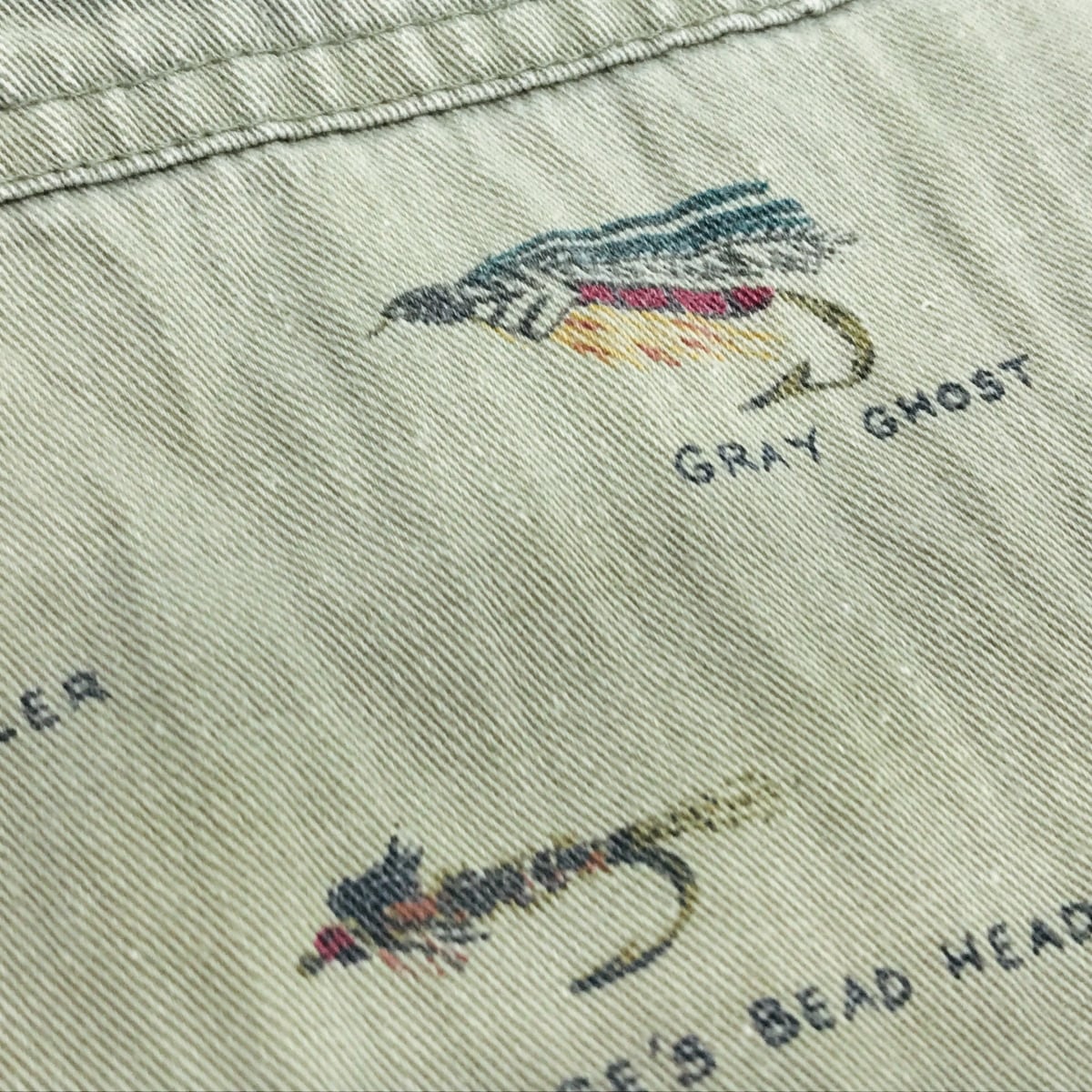 ORVIS 80〜 90年代 総柄シャツ 毛針柄 フライフィッシング 柄シャツ