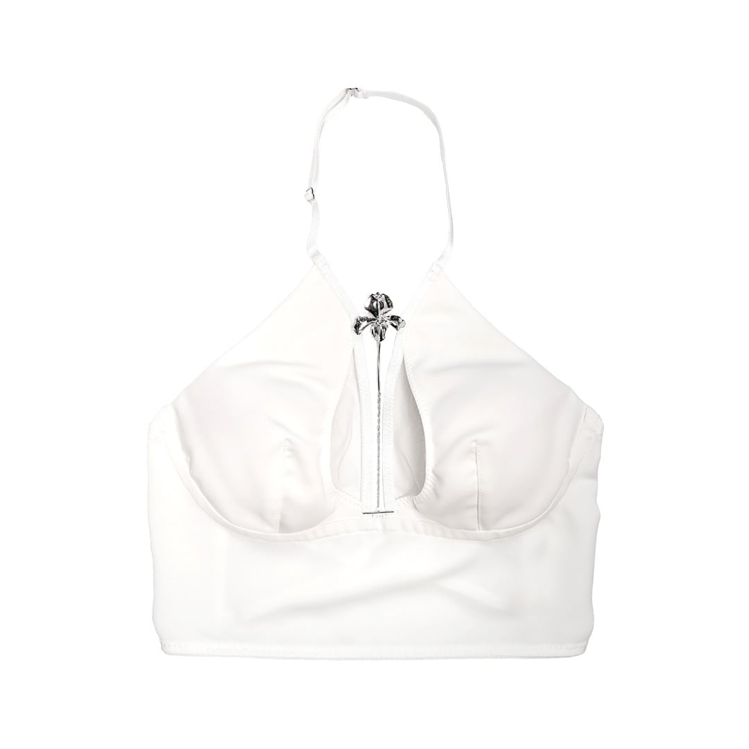 SOMEICA×IKEDAHIKARI. NUDE VASE BRALETTE -white-