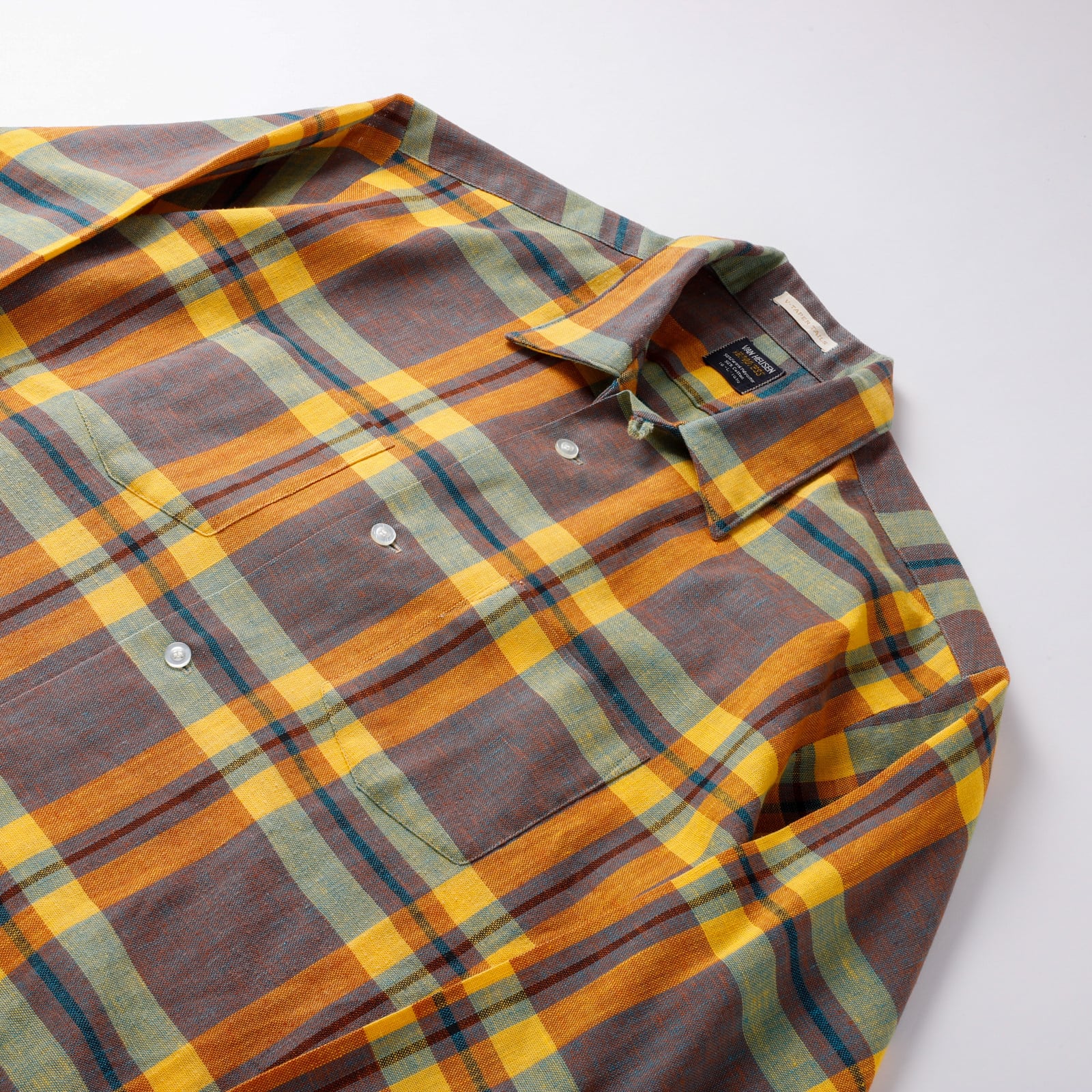 極美品】60s VAN HEUSEN special Vintage check Shirts big size made