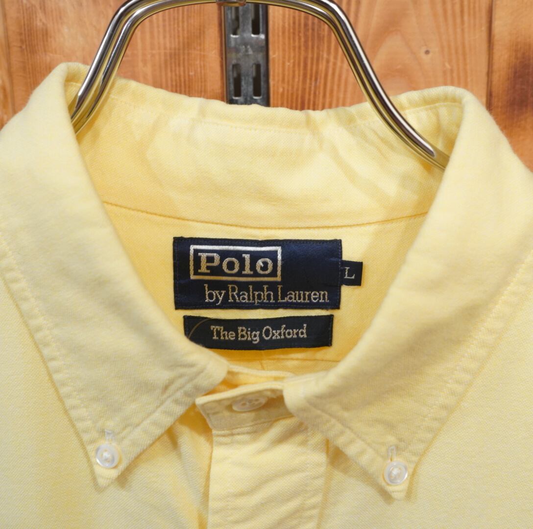 90s ralphlauren the big oxford 裾ポニー ボタンダウンシャツ L
