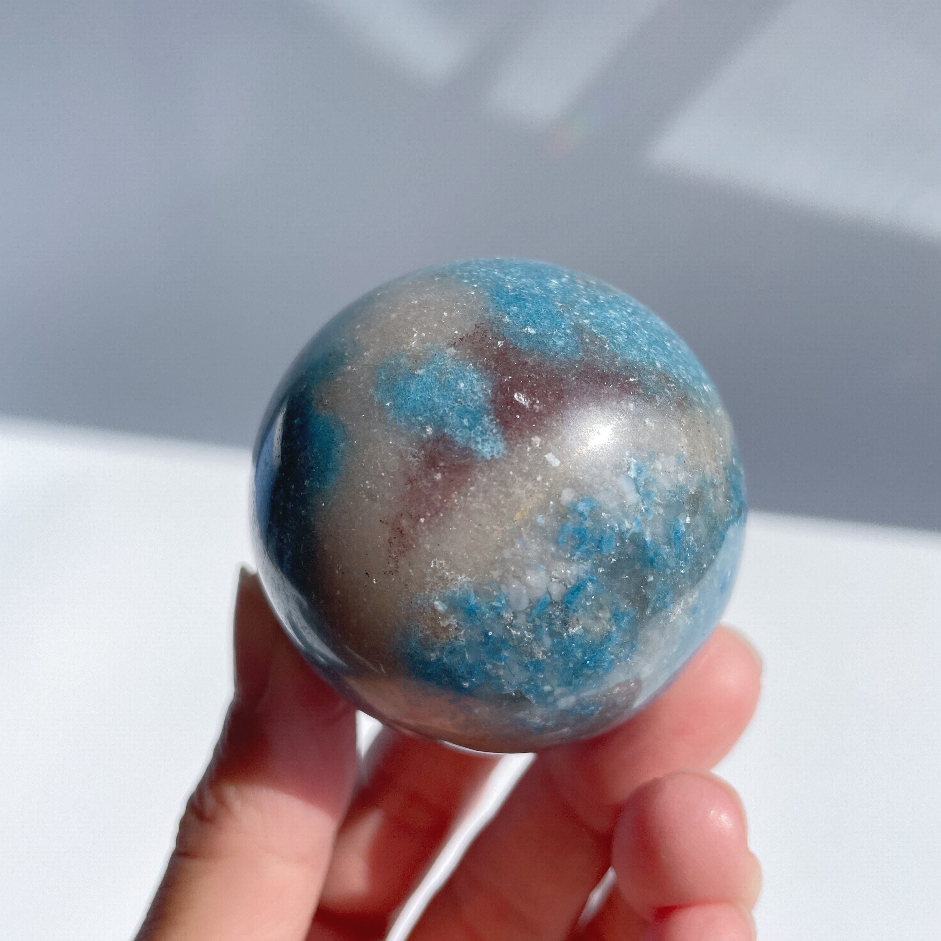 トロレアイトインクォーツ（トロール石）スフィア（丸玉）12