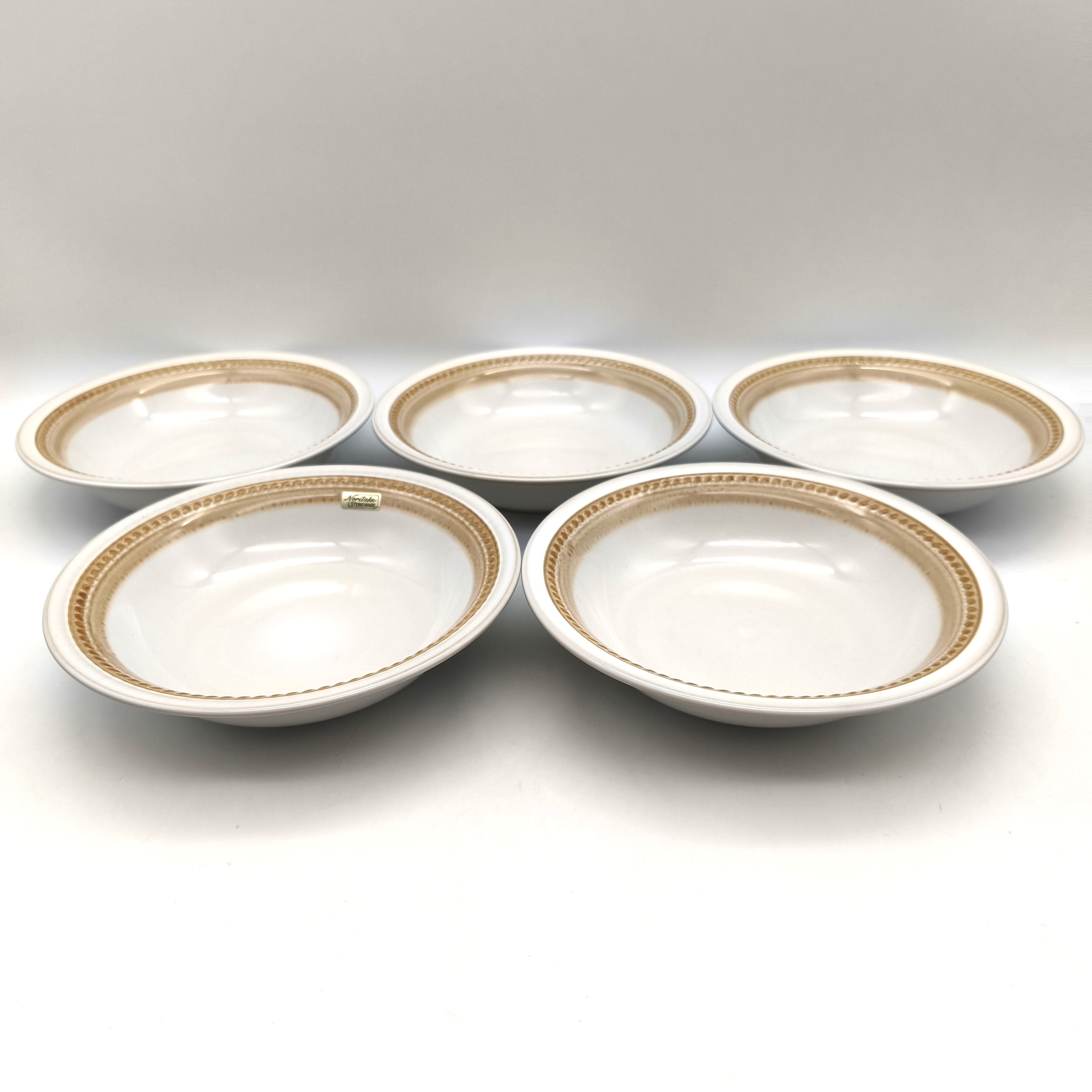 Noritake・ノリタケ・ストーンウェア・深皿・スープ皿・カレー皿・5枚