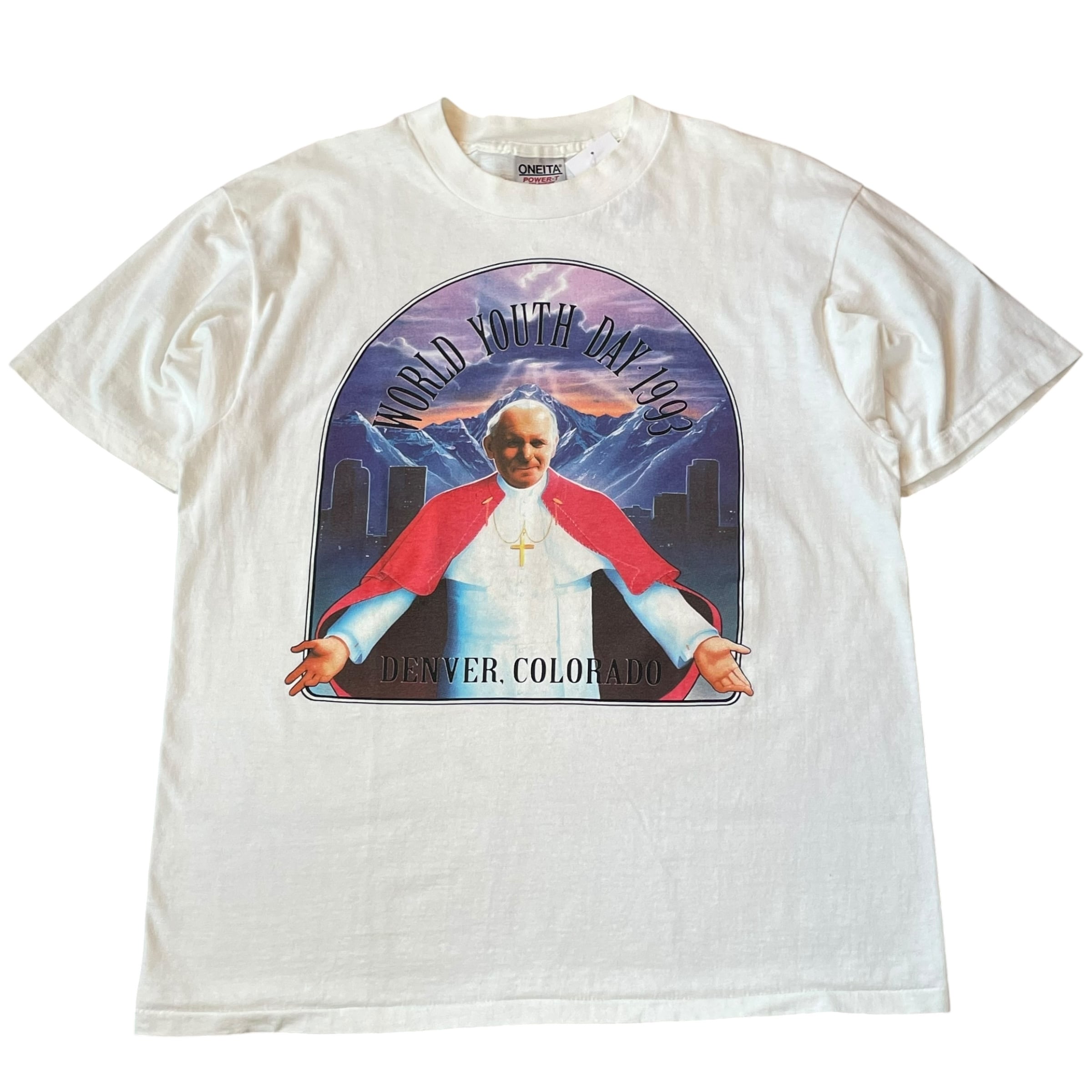 90s Pope John Paul Ⅱ "WORLD YOUTH DAY 1993" T-shirt