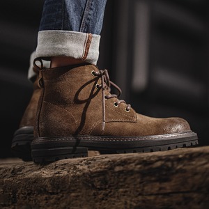 Retro Brown Suede Ankle Boots / レトロ ブラウン スエード アンクル ブーツ