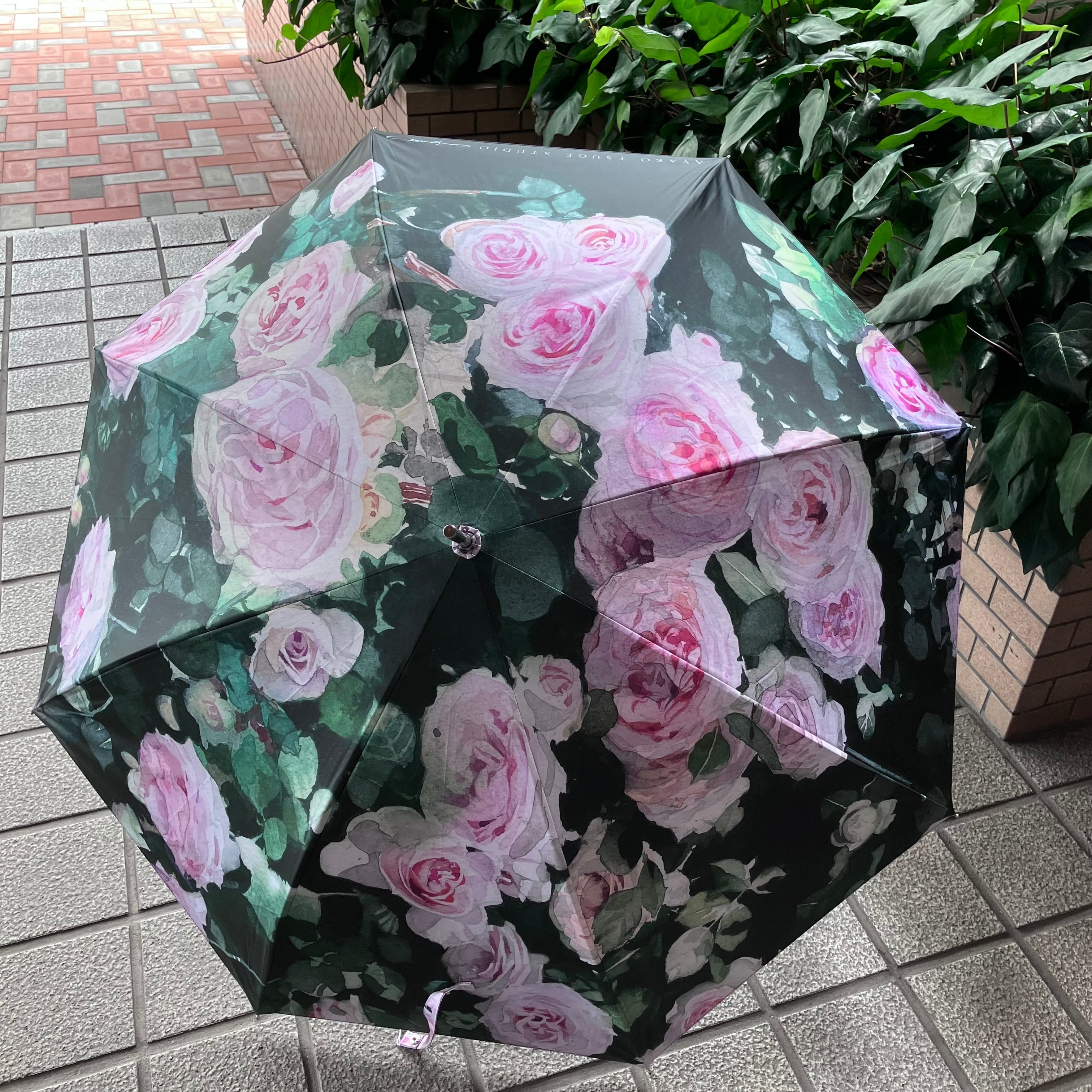 1本即日発送可！　晴雨兼用傘　ピェール・ド・ロンサール　革巻きハンドル