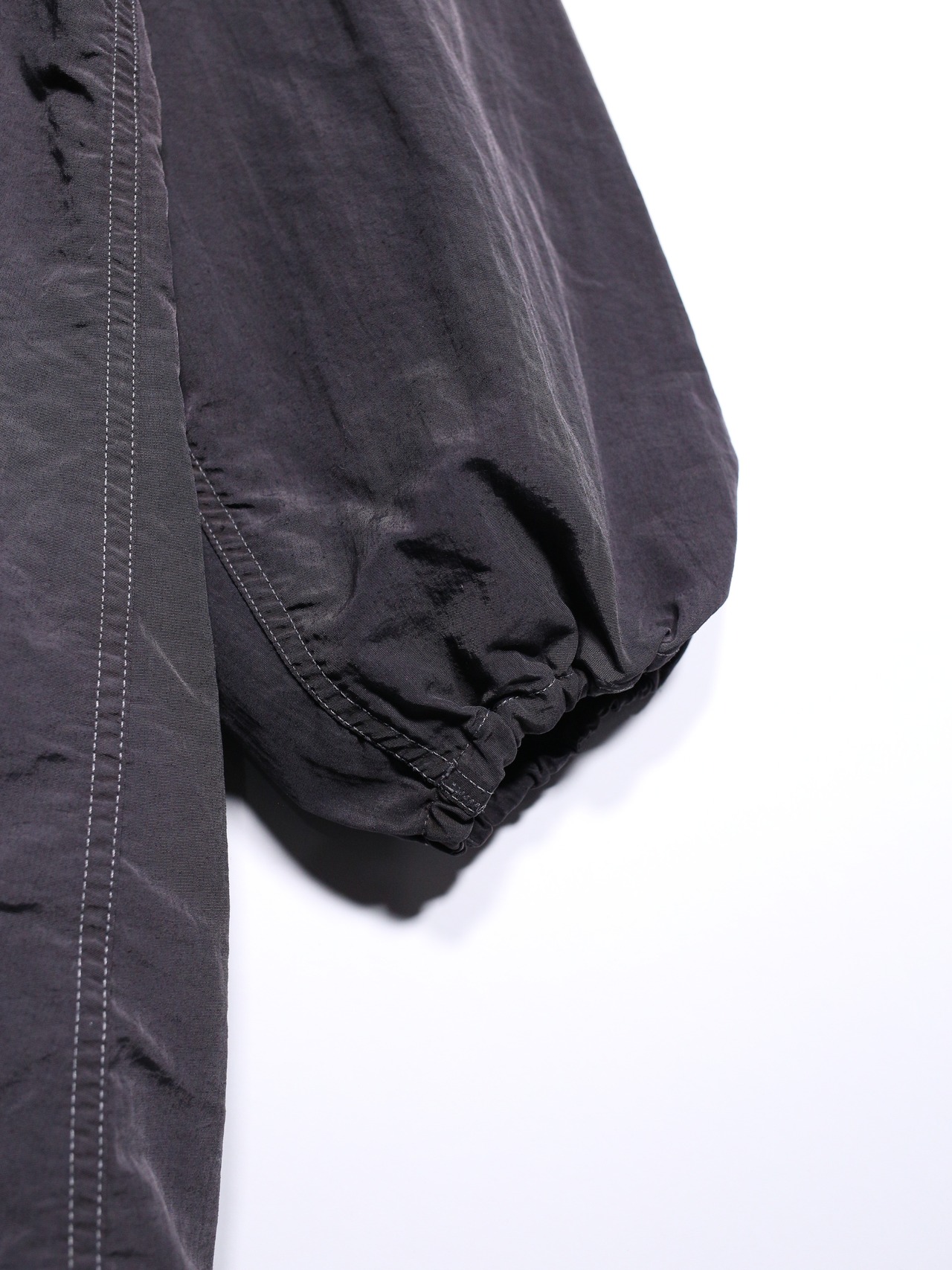 "後染め" stitch design hooded drawstring coat - 11