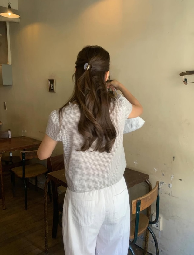 (LITER) soda check blouse