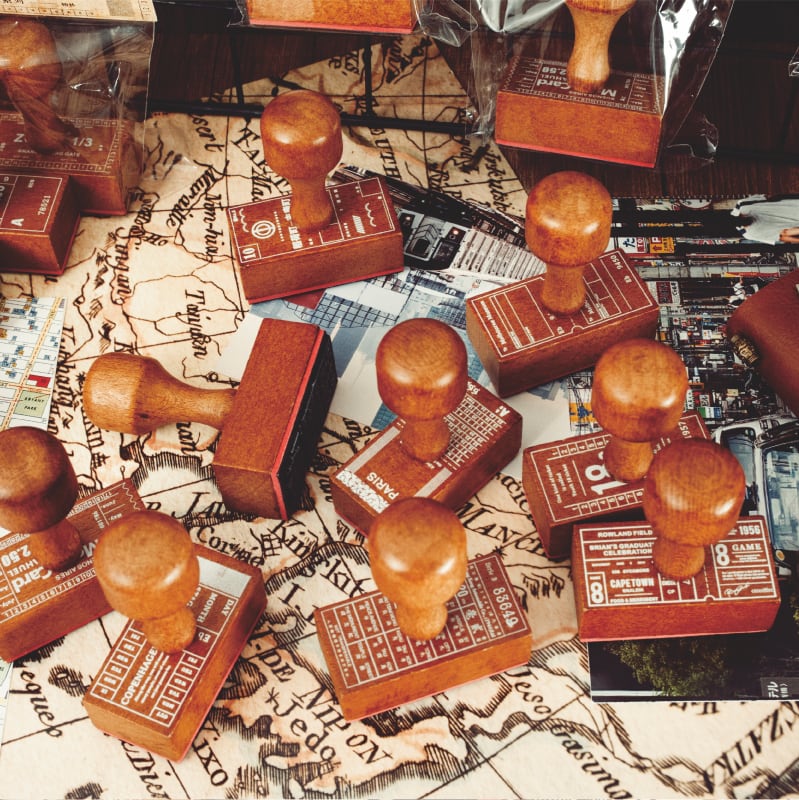 フランスアンティークスタンプホルダー スタンプセット - 通販