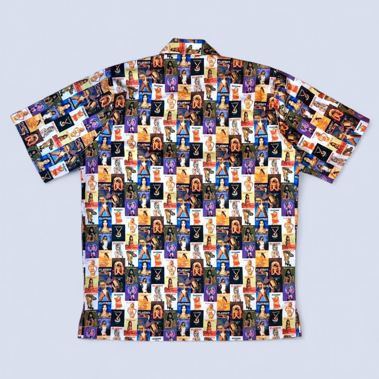 90's PLAYBOY MAGAZINE ALL OVER PATTERN S/S SHIRT