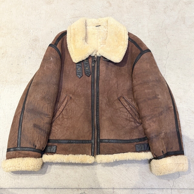 LEE NORMAN B-3 TYPE MOUTON JACKET BROWN