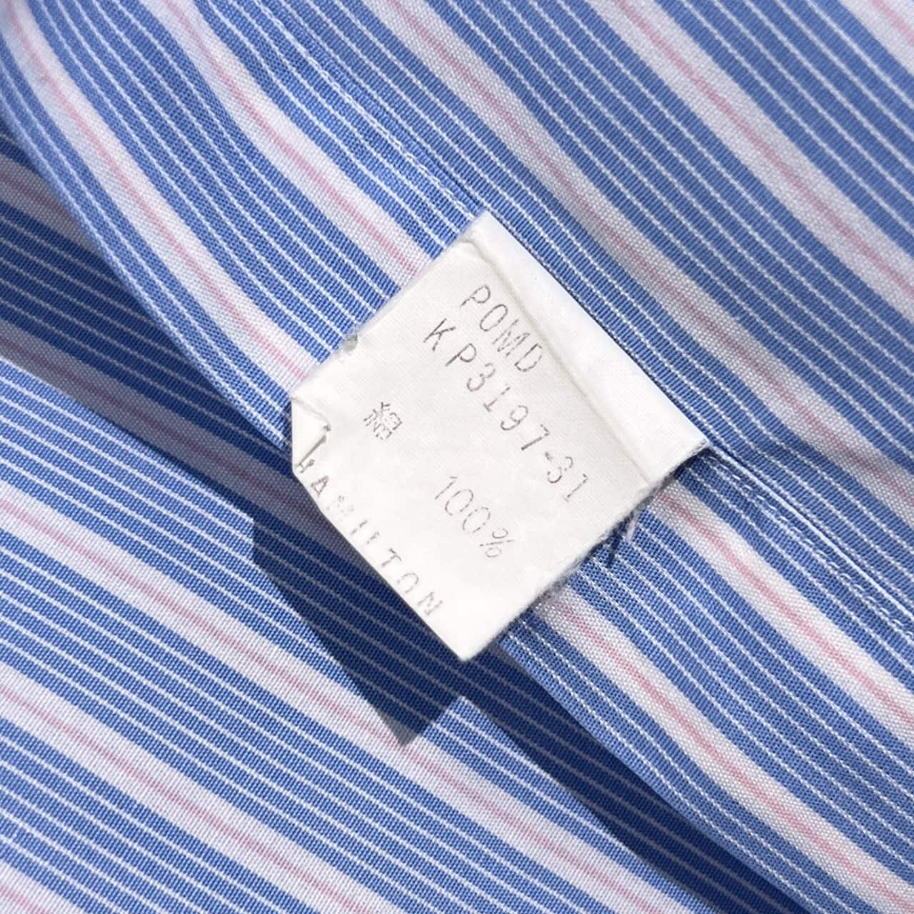 90s 00s Polo by Ralph Lauren ポロ ラルフローレン ストライプ 長袖 ワイシャツ ドレスシャツ サイズ 42-82 /ブルー×ホワイト×ピンク メンズ ビンテージ