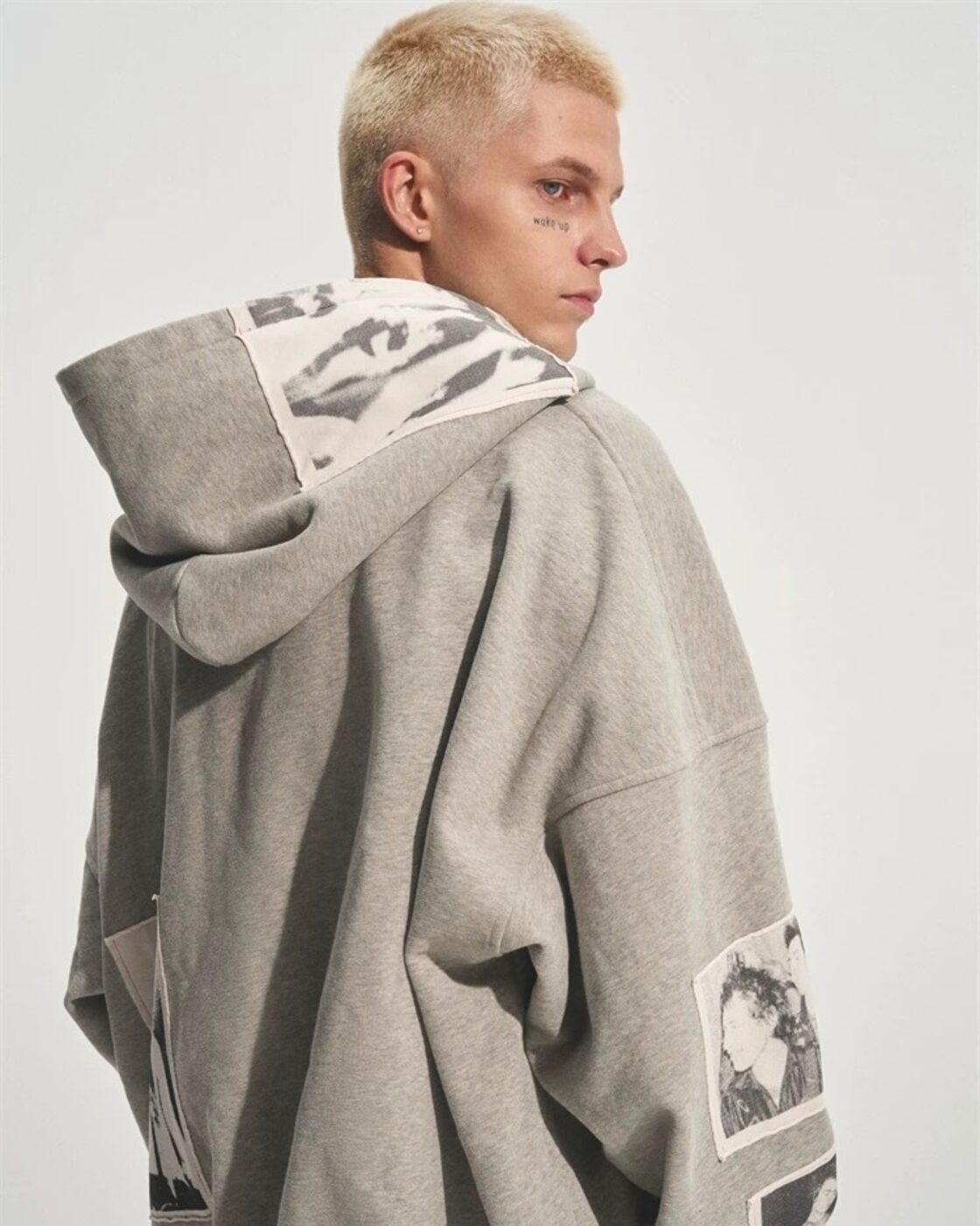 bastard Punk Print Applique Hoodie | PAY ID