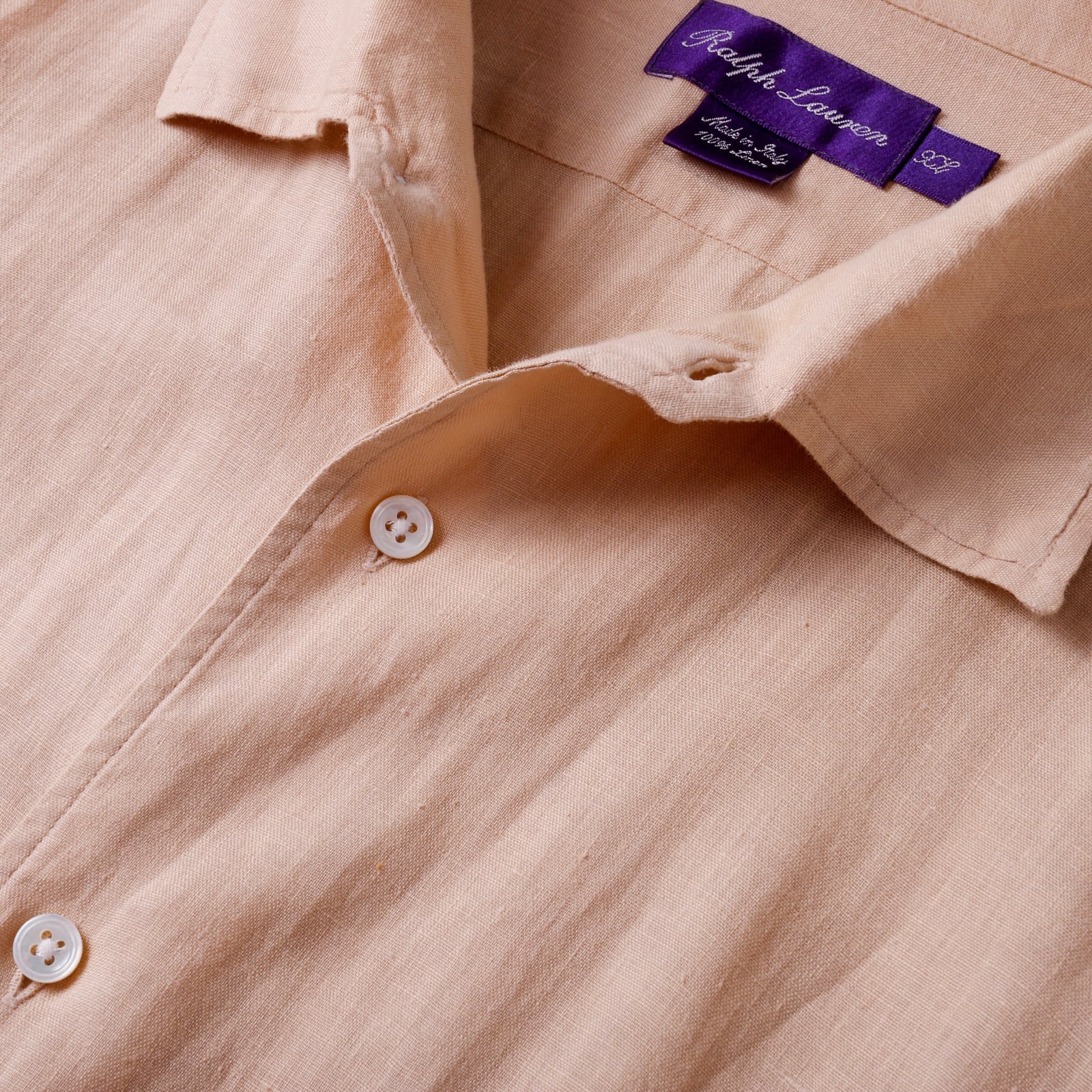 定価10万】Ralph Lauren Purple Label special linen shirt made in