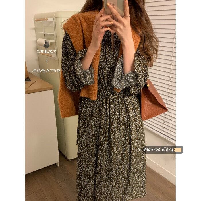 オレンジセーター オータムウィンターニットスタイルジャケット コート 秋物 冬物 モンロー79572069689