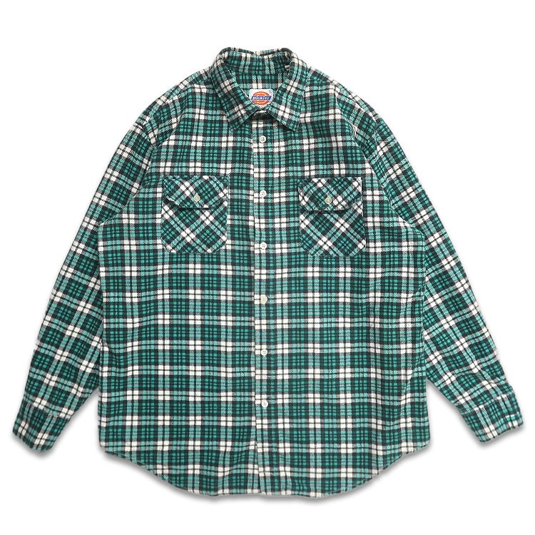 L プリントネルシャツ Dickies USA製 フランネル プリントネルシャツ Dickies ディッキーズ 80年代～ 古着 80〜90s トップス
