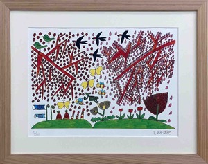 渡部龍典（わたべたつのり）　春といえば　版画　作品　lemmikki（レンミッキ）　TATSUNORI WATABE