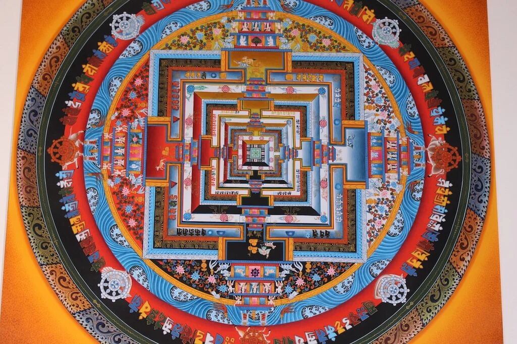 時輪曼荼羅 KalaChakra カーラチャクラマンダラ (オレンジ大
