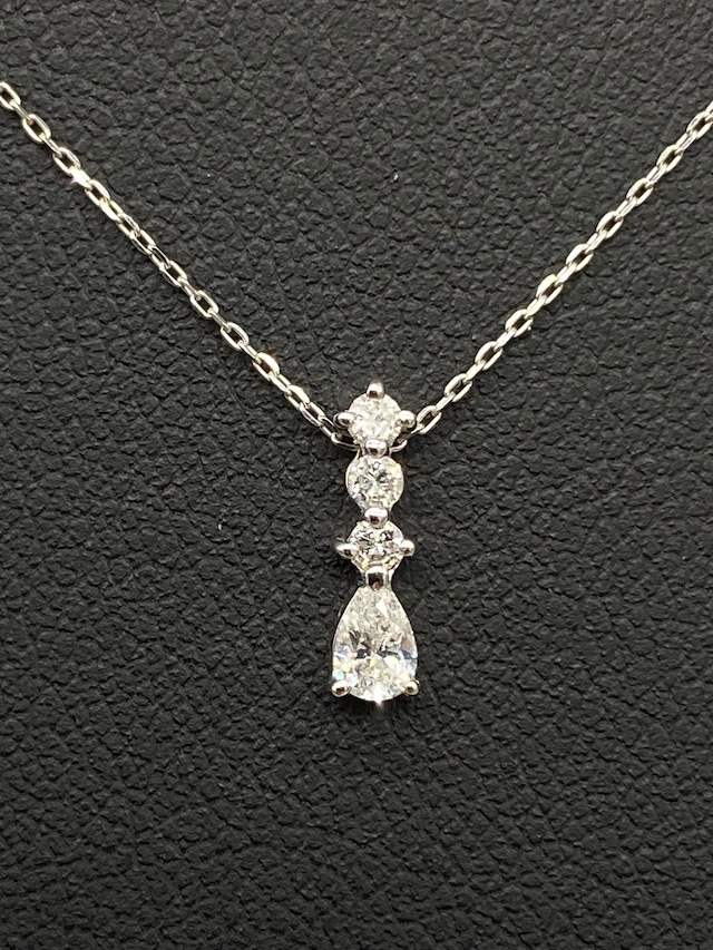 【3日以内返品可（※カード/キャリア決済の場合）】ダイヤモンド 計0.2ct K18WG ネックレス【リフレッシュメント(新品仕上げ・補修・洗浄等済)】