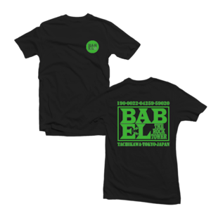 [WEB SHOP限定]　BABELロゴT　蛍光緑　