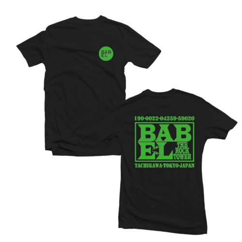 [WEB SHOP限定]　BABELロゴT　蛍光緑　