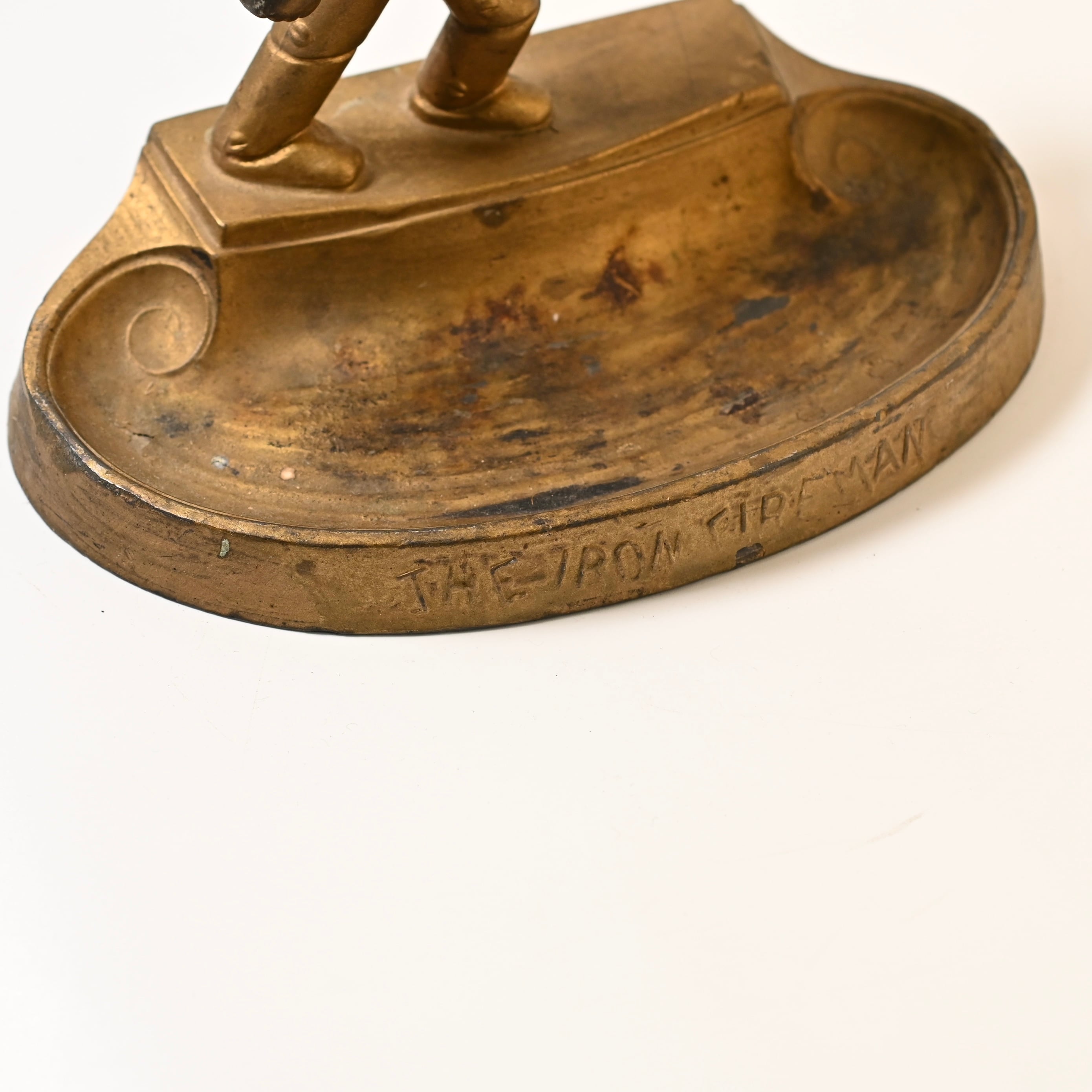 20's~ Vintage Iron Fireman Advertising Ashtray | Button Works