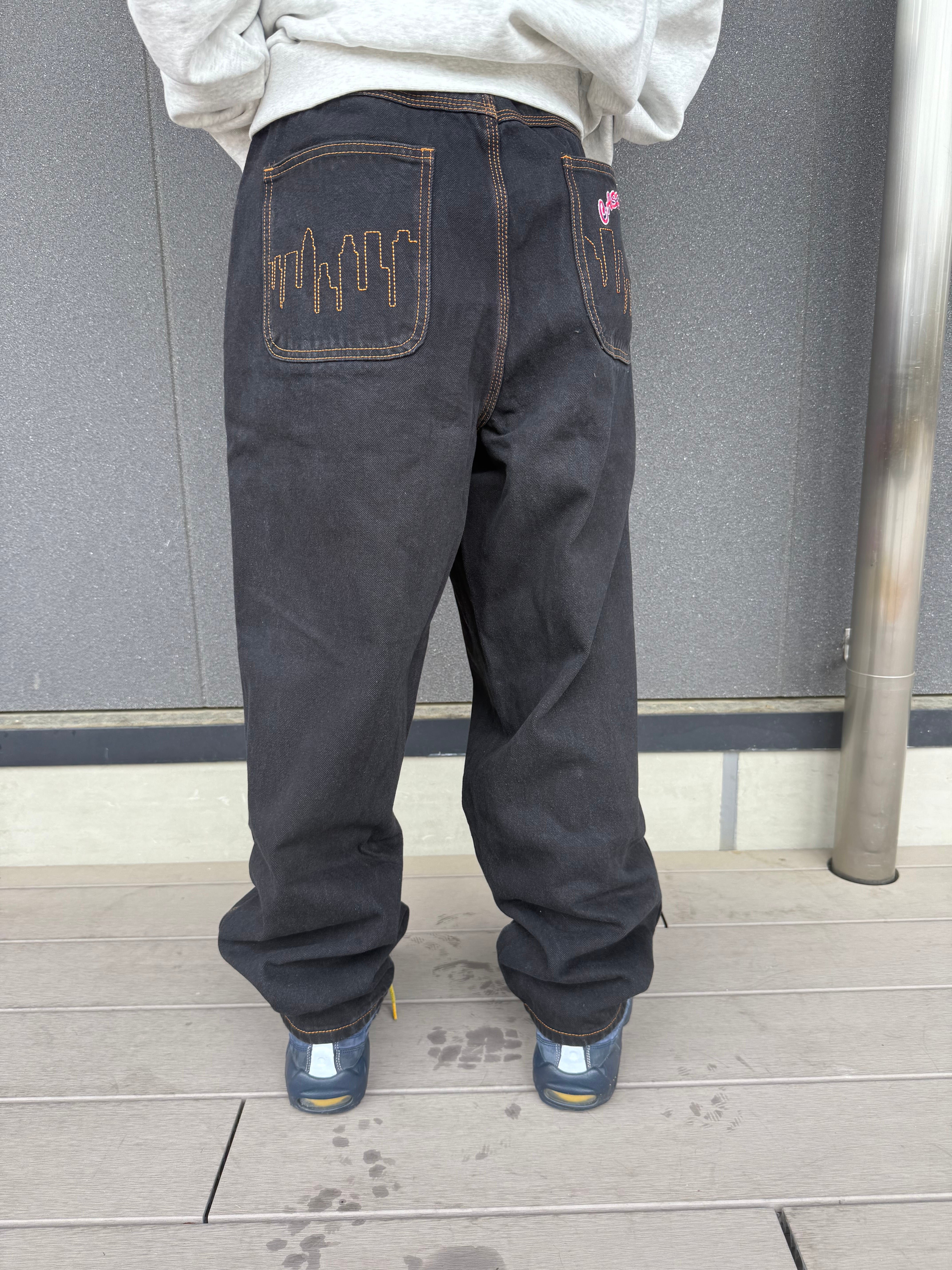 CASH ONLY / Logo Baggy Denim Jeans / Washed Black | GOOD TIMES