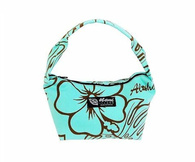 【Made in Hawaii】Pouch Hand Bag ブルー×ブラウン