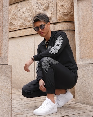 RHINE STONE SHIRTS BLACK【BB25034】