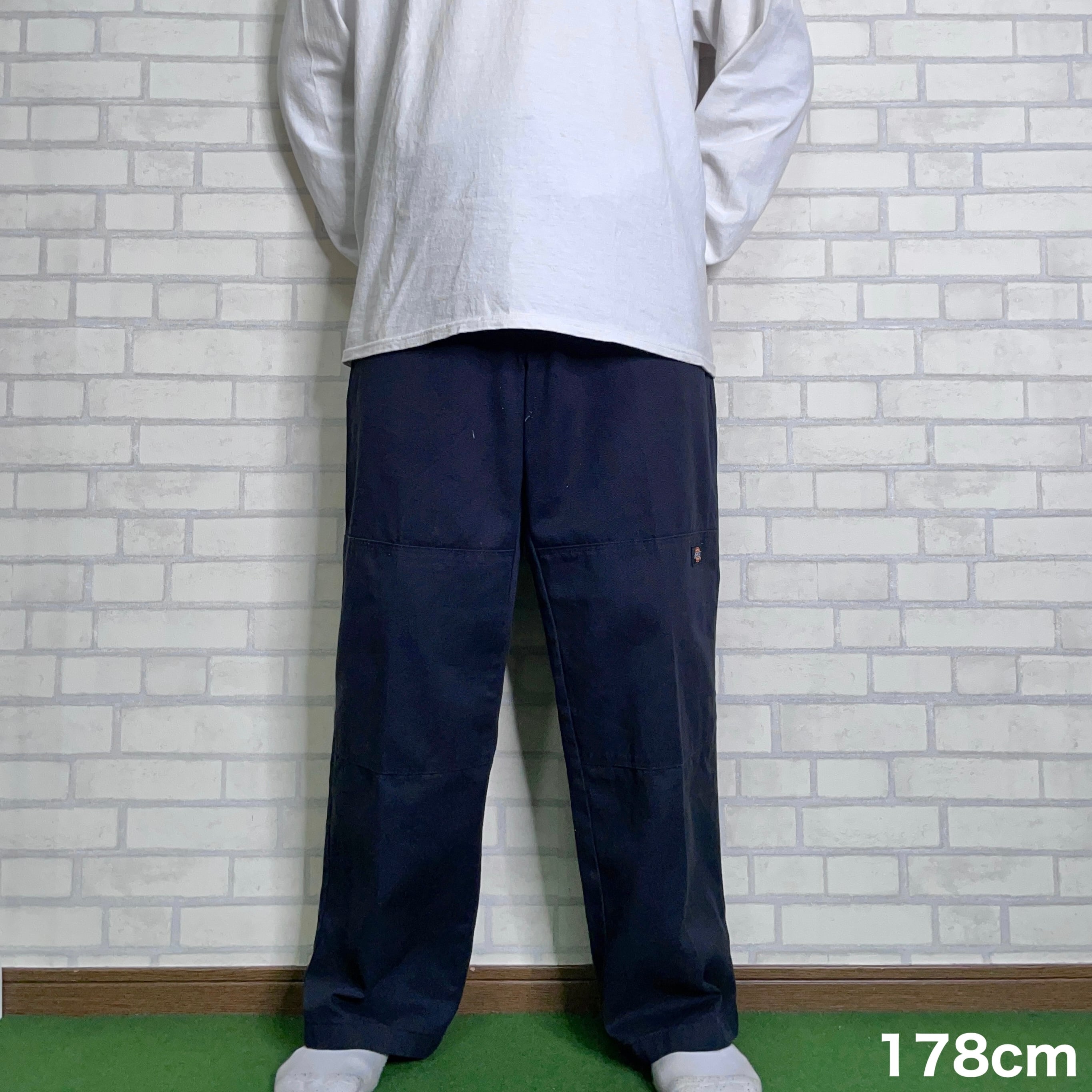 ダブルニー】Dickies ワークパンツ W34×L32 ブラック 状態良好 | 古着 