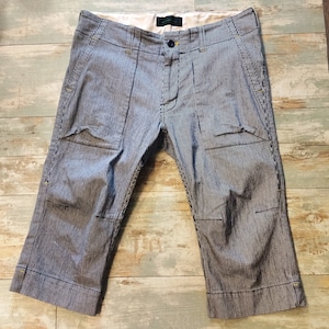 ⭐超美品 CCP 自転車に乗る方必見‼ ヒッコリー ストレッチ ハ-フパンツ ストライプ M size