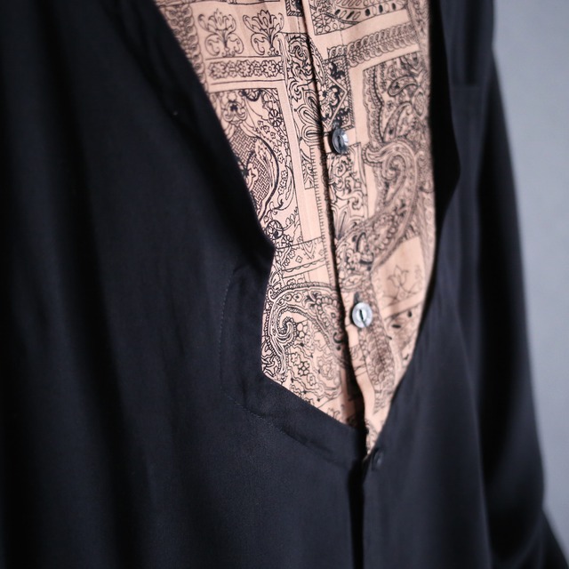 switching art pattern design loose mode shirt