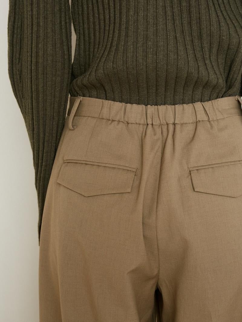 YENN】WOOL BLEND TWO TUCK PT[Y234-31047BT] | MIEL select shop