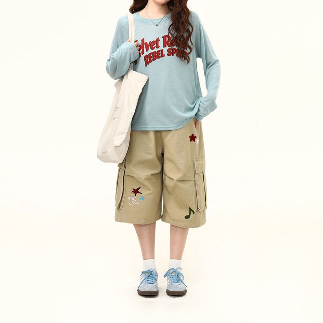 ヴィンテージライクロゴレタリングロングスリーブTシャツ 2col R02513