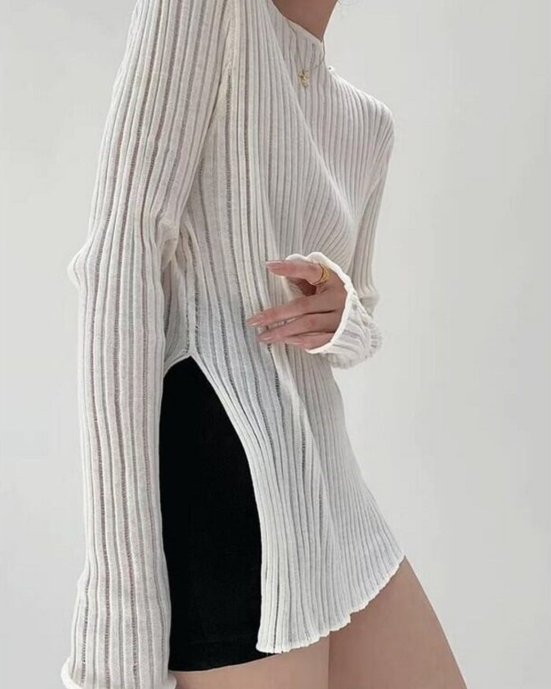 ストライプスリットトップス S24460