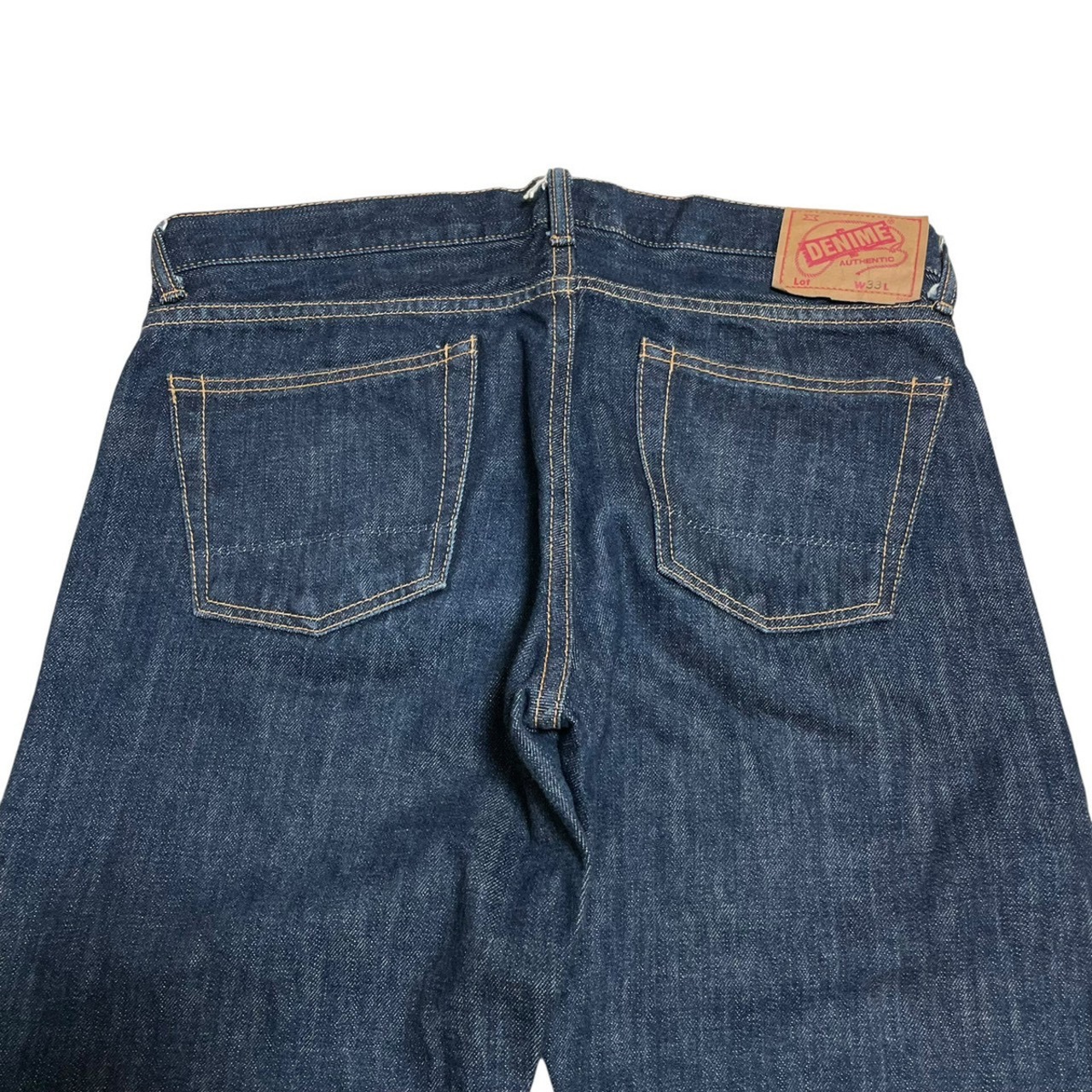 雰囲気抜群 濃紺 DENIME デニムパンツ ボタンフライ 日本製 w33 紙 