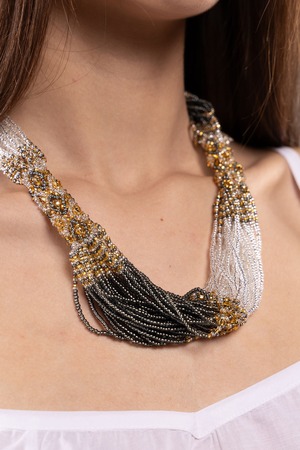 ウクライナ製　お手製ビーズネックレス・ナミストНамисто