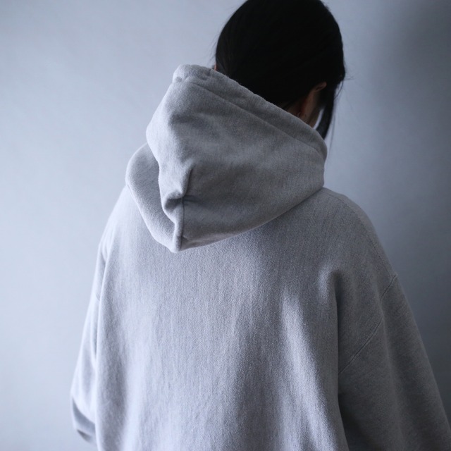 "Champion" front logo design over silhouette reverse wave sweat parka