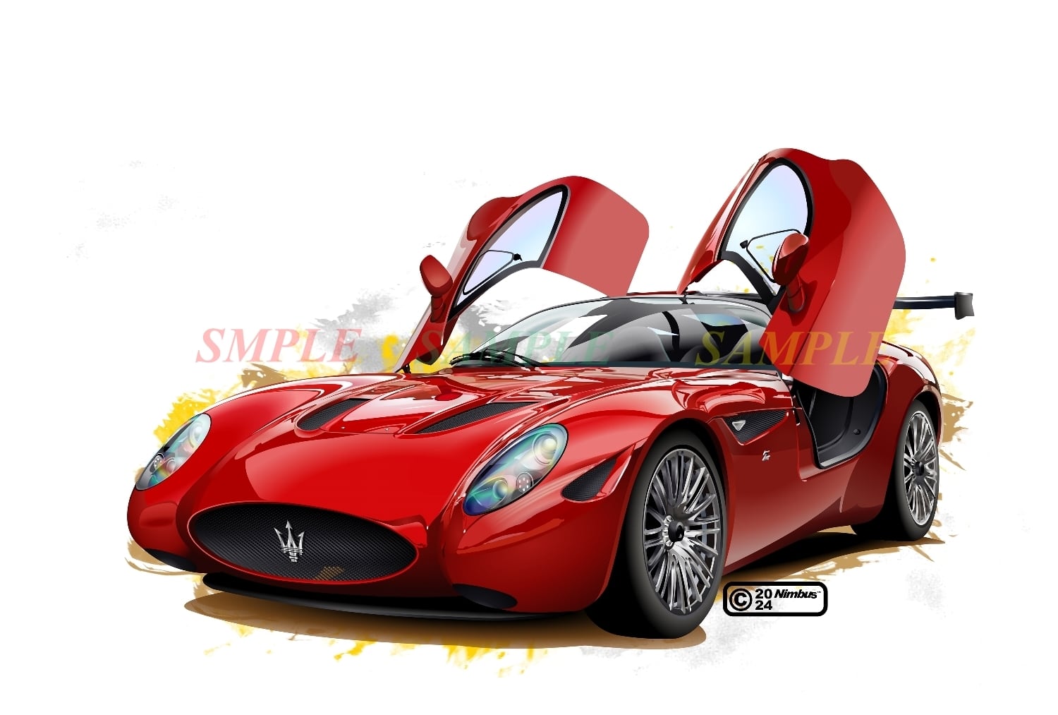 額入りイラスト】Maserati Mostro ZAGATO 2015 | nimbus GARAGEs