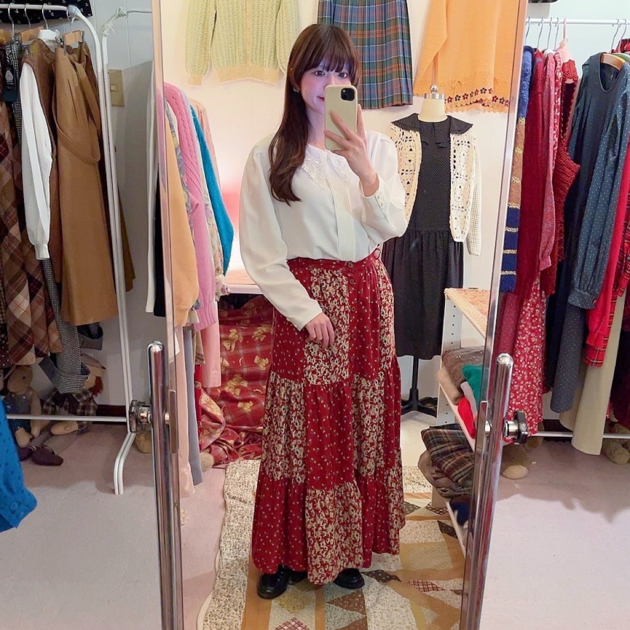 tulip lace collar white blouse