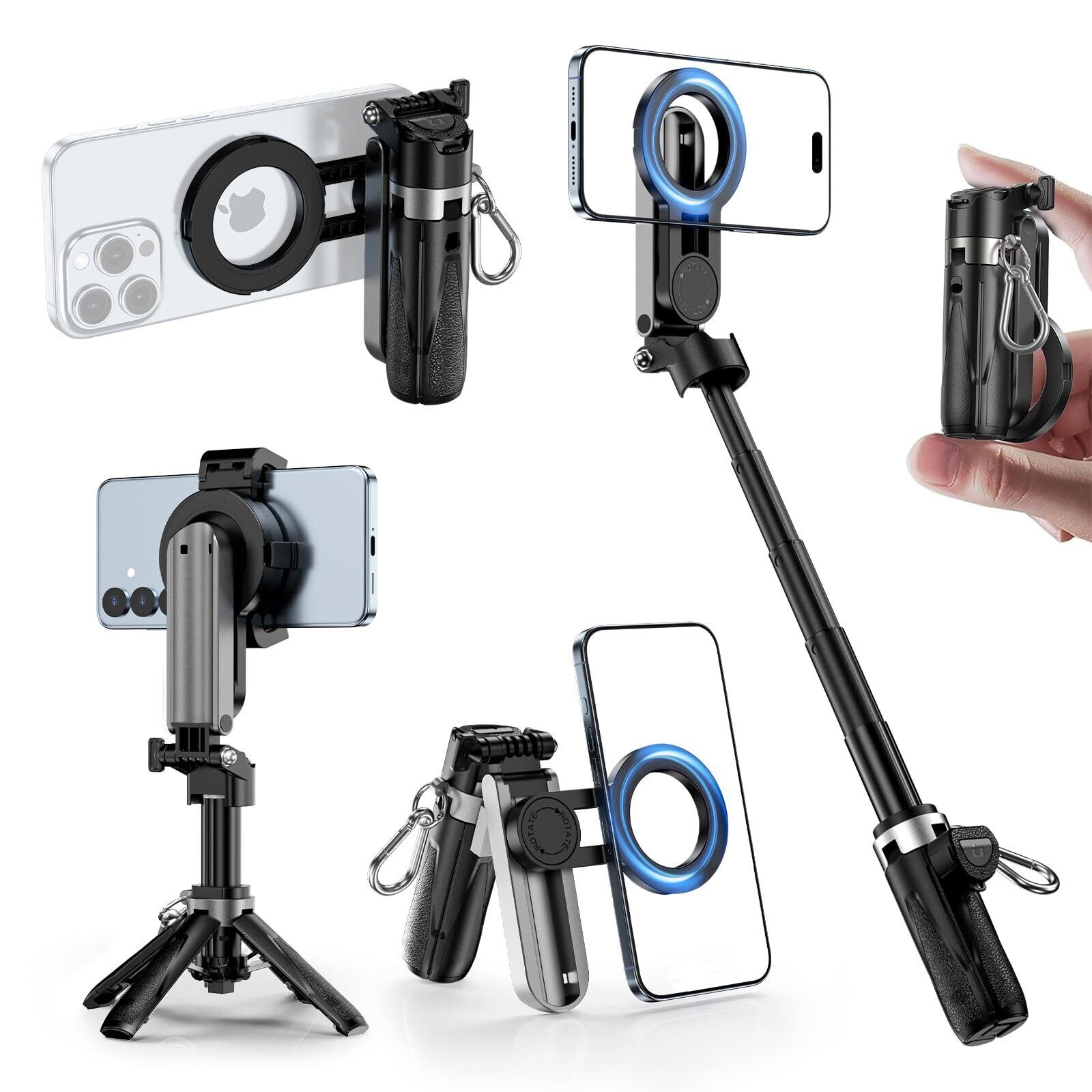 CloudValley 【4-in-1マルチ機能】コンパクト スマホ カメラグリップ