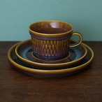 DENMARK SOHOLM Maria Philippi GRANIT BROWN COFFEE TRIO