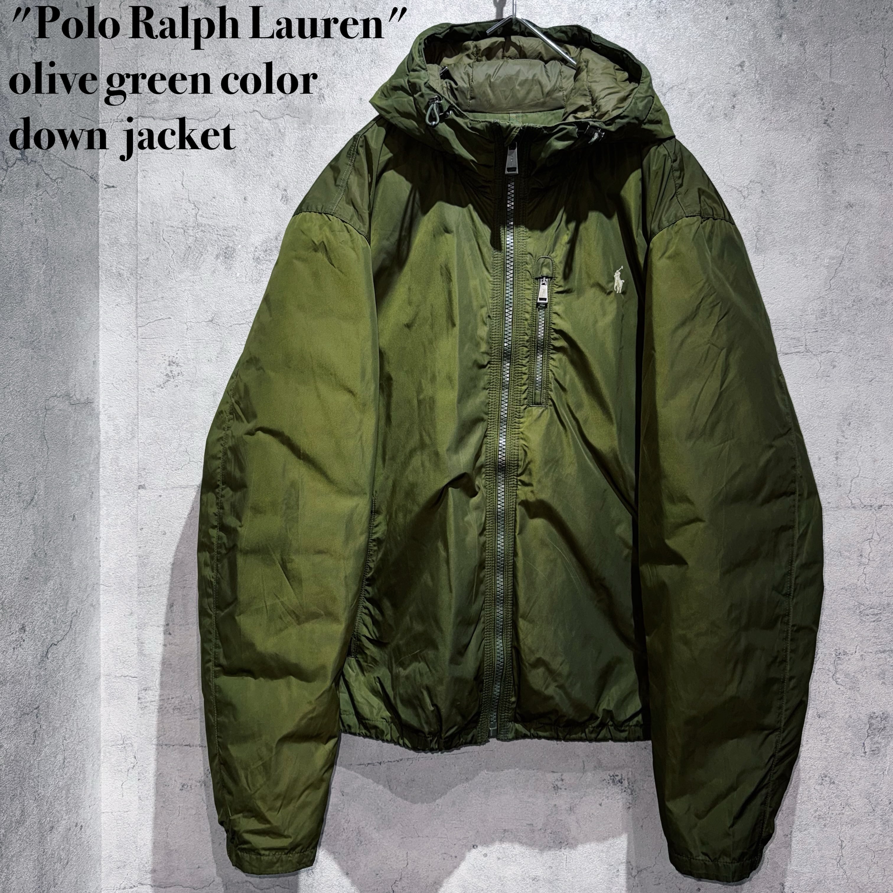 "Polo Ralph Lauren"olive green color down jacket