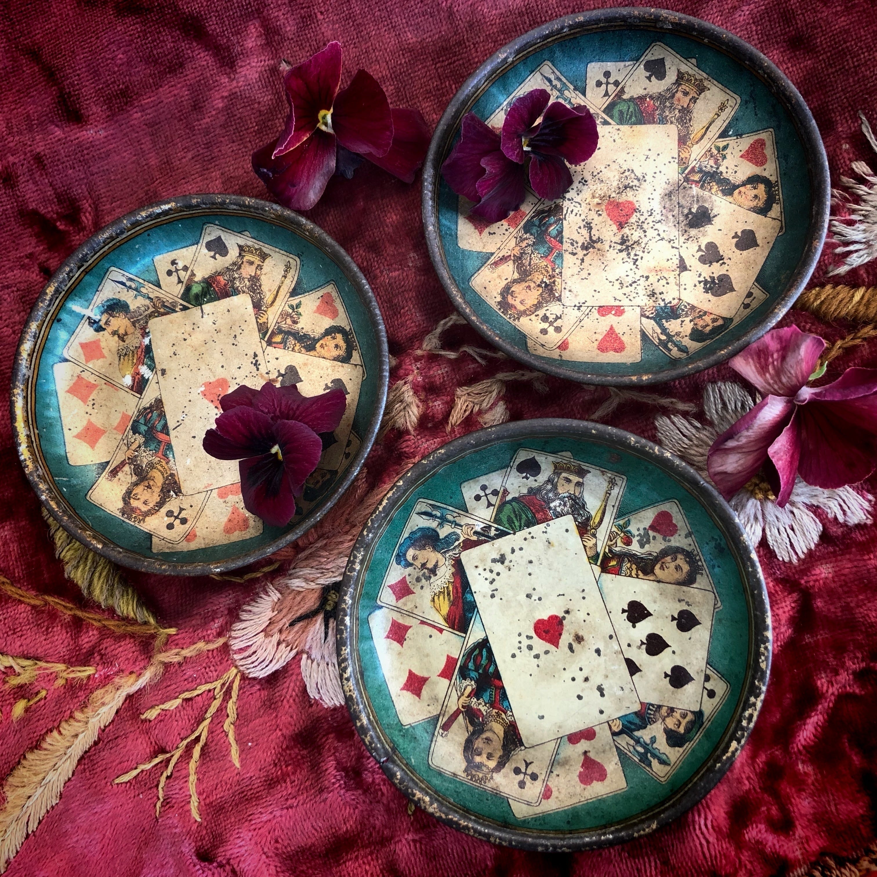 Tiffany & Co. Elizabethan 皿 5枚セット　トランプ柄 RARE Tiffany & Co. 5th Avenue Pair Plate Set Tableware Dish from
