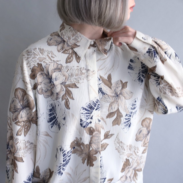 flower art pattern fry front shirt
