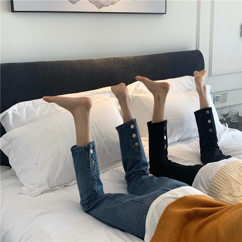 ハイウェストジーンズ スプリングオータムルーズパンツ 春物 秋物 モンロー17051983587