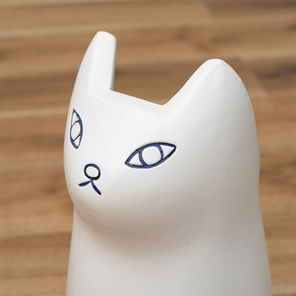傘立て 猫モチーフ 陶器 高さ34.5cm | stellaroom-ステラルーム-
