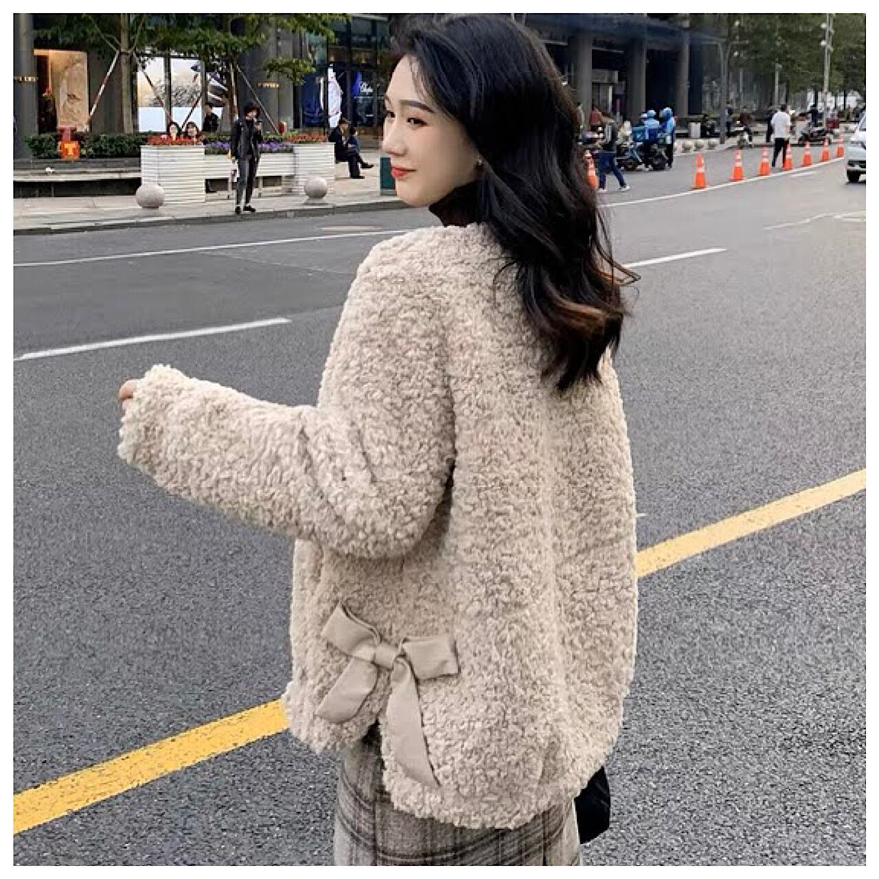 秋冬 韓国スタイル レディース ウールジャケット カーディガン ストリート