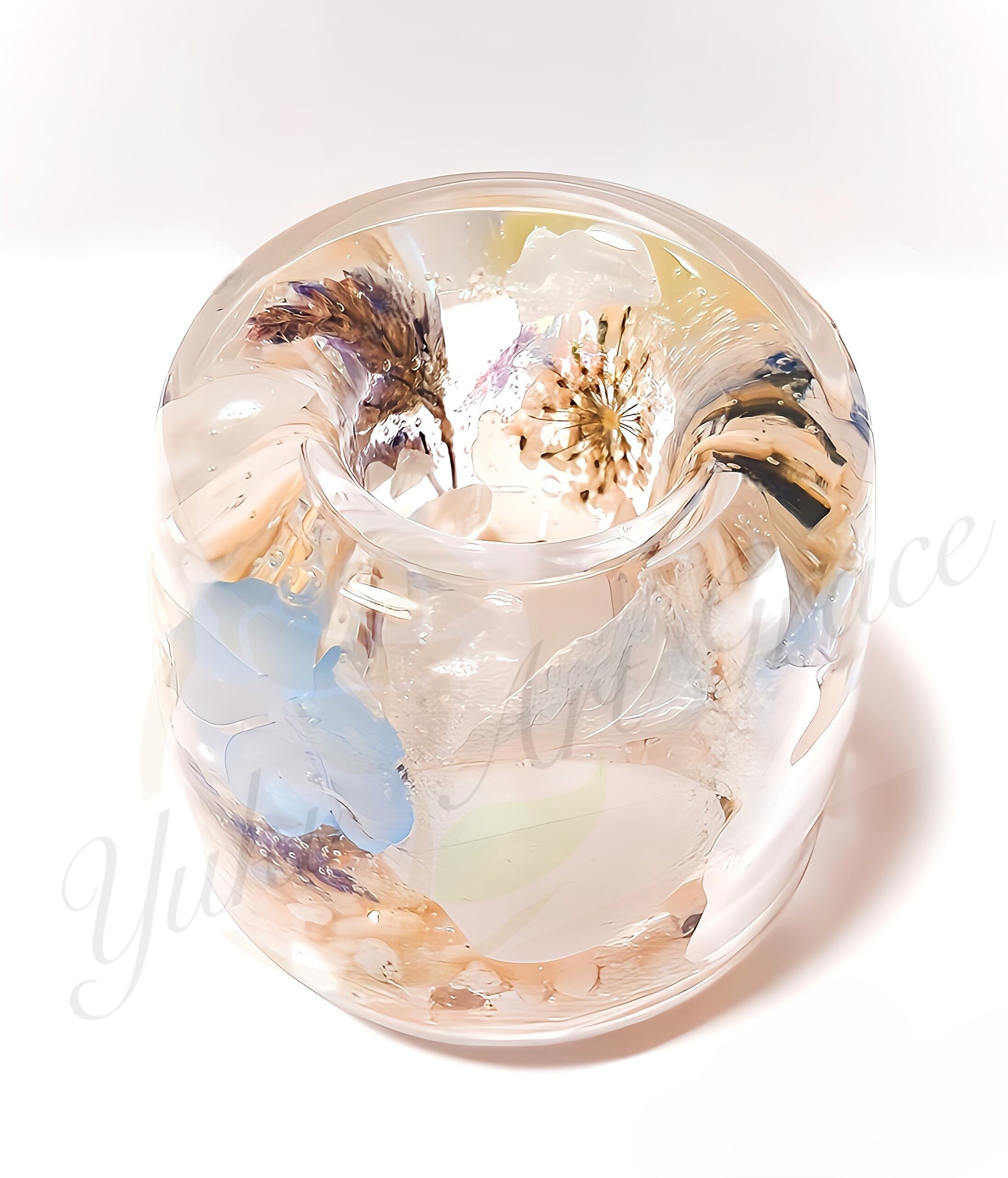 ハーバリウム ペン立て＆歯ブラシ立て 《海》/Herbarium Pen Holder