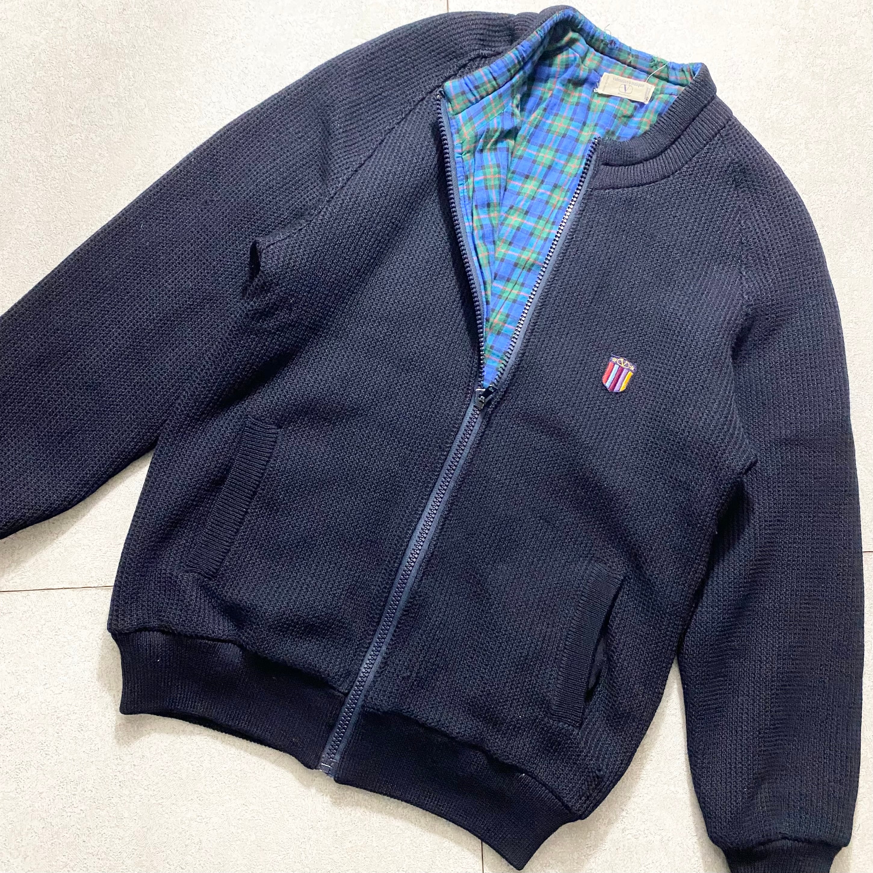 vintage VALENTINO GARAVANI low gauge knit blouson | NOIR ONLINE